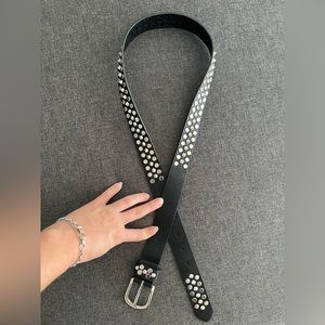 Black studded belt. 42 inch | 72 centimeters